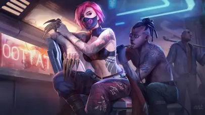 赛博朋克纹身女孩