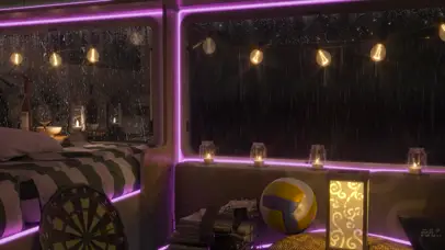 雨天沙滩露营车