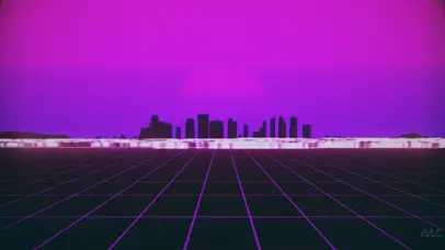 动感炫酷紫色赛博朋克