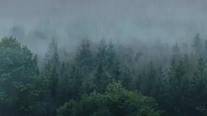 森林中的雨