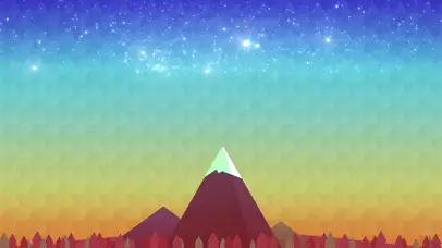 唯美的流星山脉