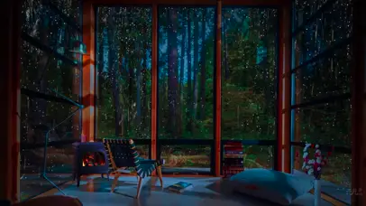 森林玻璃雨滴房间
