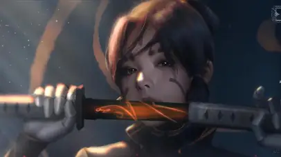 可爱清纯拔刀少女