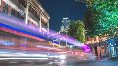 8K武汉城市夜景吉庆街光绘