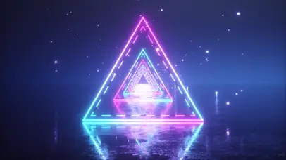 4K炫彩动态几何灯光