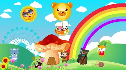 彩虹小动物儿歌背景