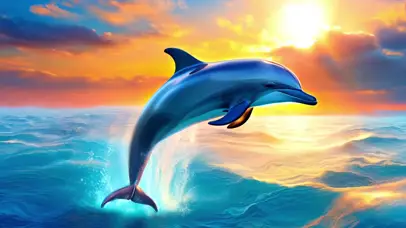 跃出海面的海豚