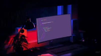 凌晨雨夜敲代码工作