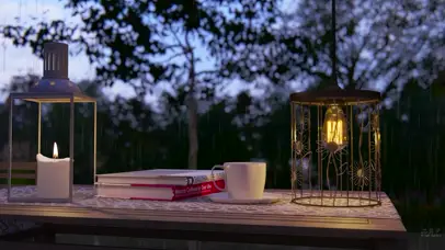 治愈下雨天安静的看书