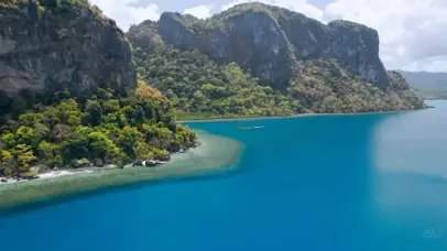 航拍美丽的海岸