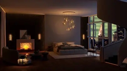 纽约公寓雨天氛围