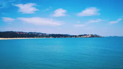4K蓝色海平面自然风景