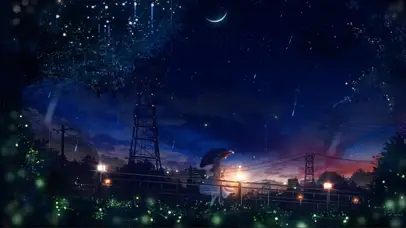 唯美星空雨夜