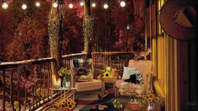 舒适的秋季庭院