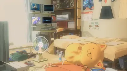 插画-温馨的房间