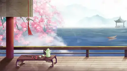 中国风淡雅樱花古风