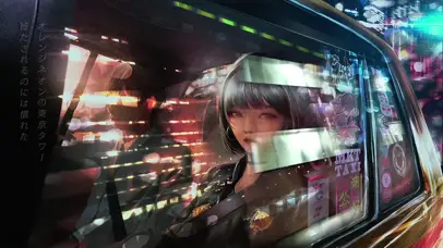 车窗看车水马龙