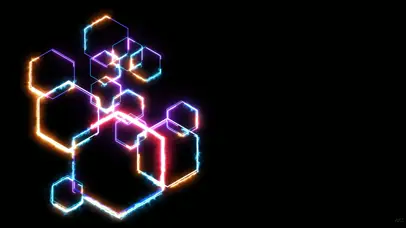 好看的六边形光环