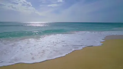 4K 纯净海滩海浪