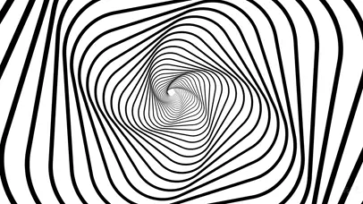 黑白几何抽扭曲