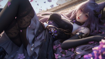 黑丝刻晴—樱花飘落