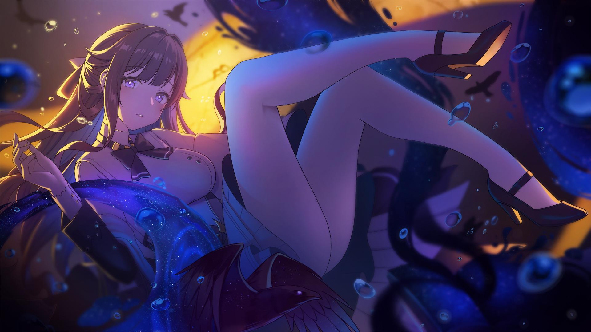 今夜只为你(动漫静态壁纸) - 静态壁纸下载 - 元气壁纸