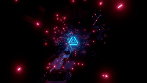 无限隧道系列-立体三角-红紫色
