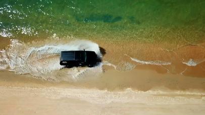 4K海滩汽车~