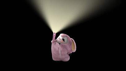 熊非熊粉兔兔手电筒开灯壁纸