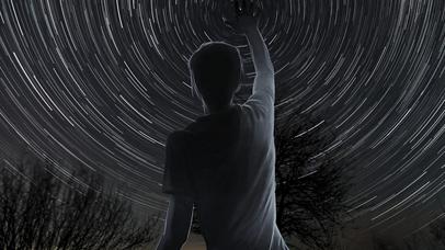 夜空中的星轨
