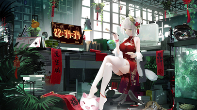 凯尔希新年贺图（随时间变化）