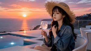 日落诗篇：海边的悠闲时光