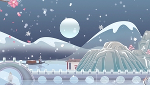 冬雪覆，划船赏湖色