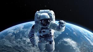 4K视频背景宇航员在太空中
