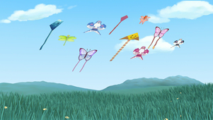 自在草原，风筝翱翔
