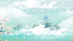 古风山水秀，绿意满画卷