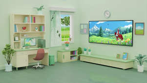 3D绿野书架电脑桌面