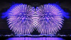 蓝色双烟花