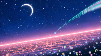 唯美治愈你的名字流星星空4k