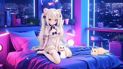 晚安可爱美少女