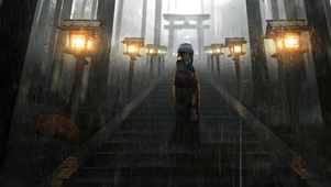 雨中少女