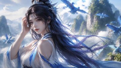 云海仙山｜青鸟伴神女循环锁屏