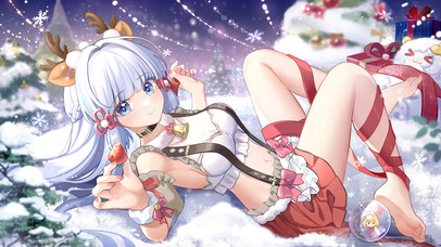 【光腿版】绫华的圣诞麋鹿装扮~