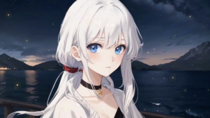 夜晚绝色少女