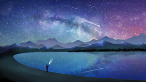 星空下的旅人