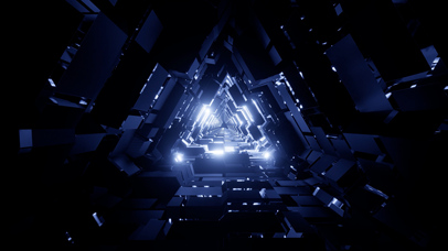 无限隧道系列-立体三角-白色