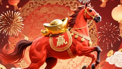 大气2026喜庆新年马年祝福