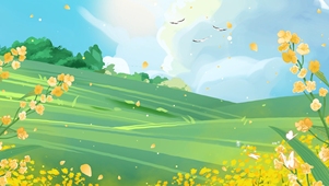 春景惹人醉燕舞花瓣落