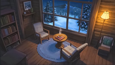 雪中的温暖小屋