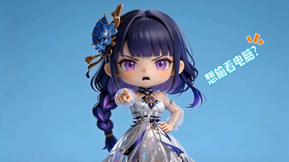 雷电将军-想偷看电脑